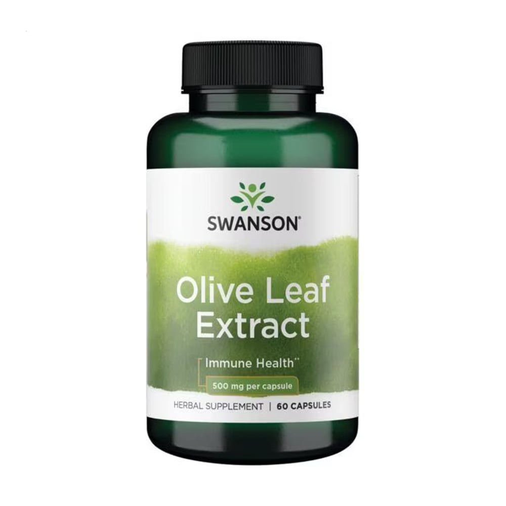 Екстракт оливкового листя Swanson Olive Leaf Extract 500 мг, 60 капсул